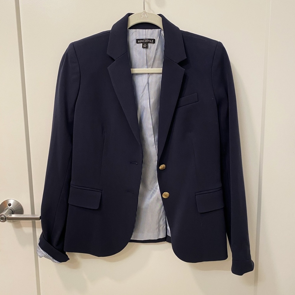 J. Crew navy blue fitted blazer size 2